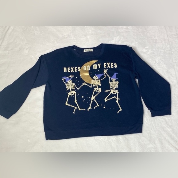 Wound Up Navy Blue 'Hexes on My Exes' Sweatshirt - Picture 1 of 5